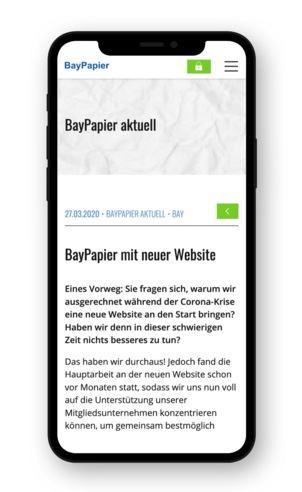 Smartphone Ansicht