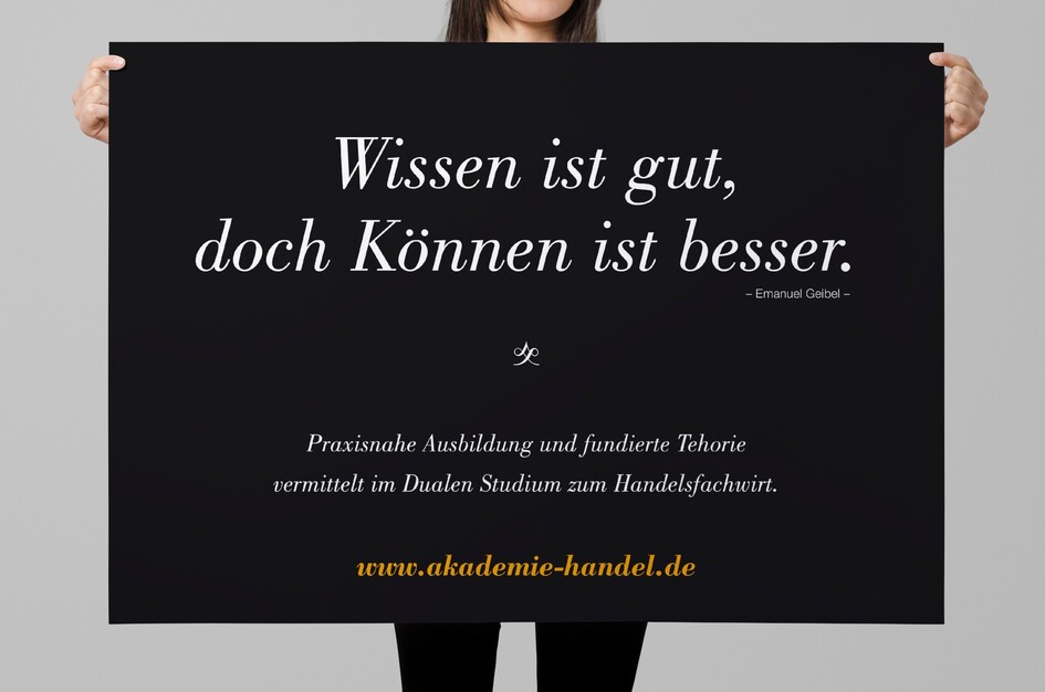 Akademei Handel - Messestand-Plakat