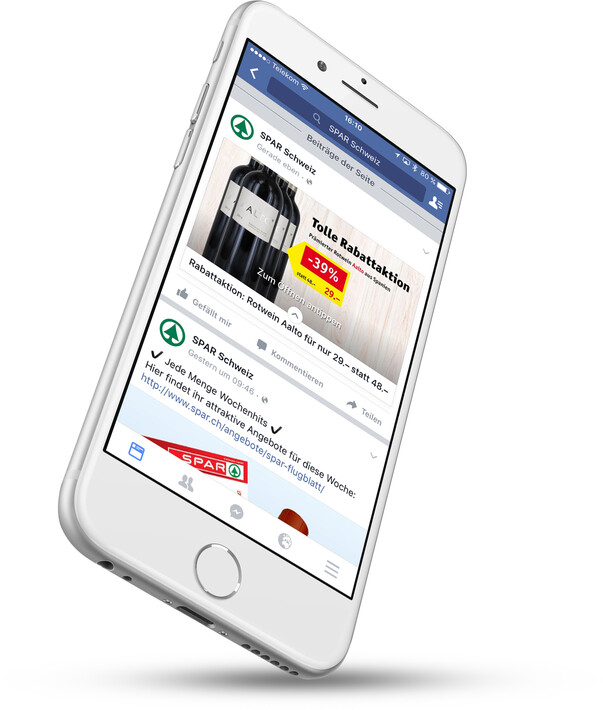 Canvas Ad in Facebook auf dem iPhone