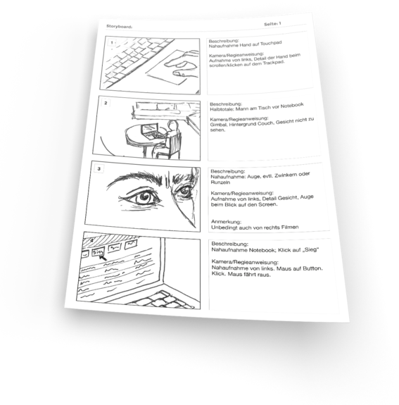 Storyboard für den Wettstar-Spot