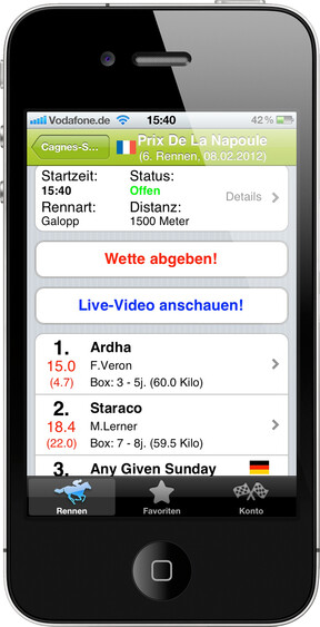 App im Jahr 2012