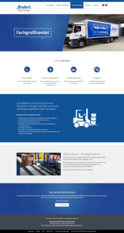 Website auf Desktop