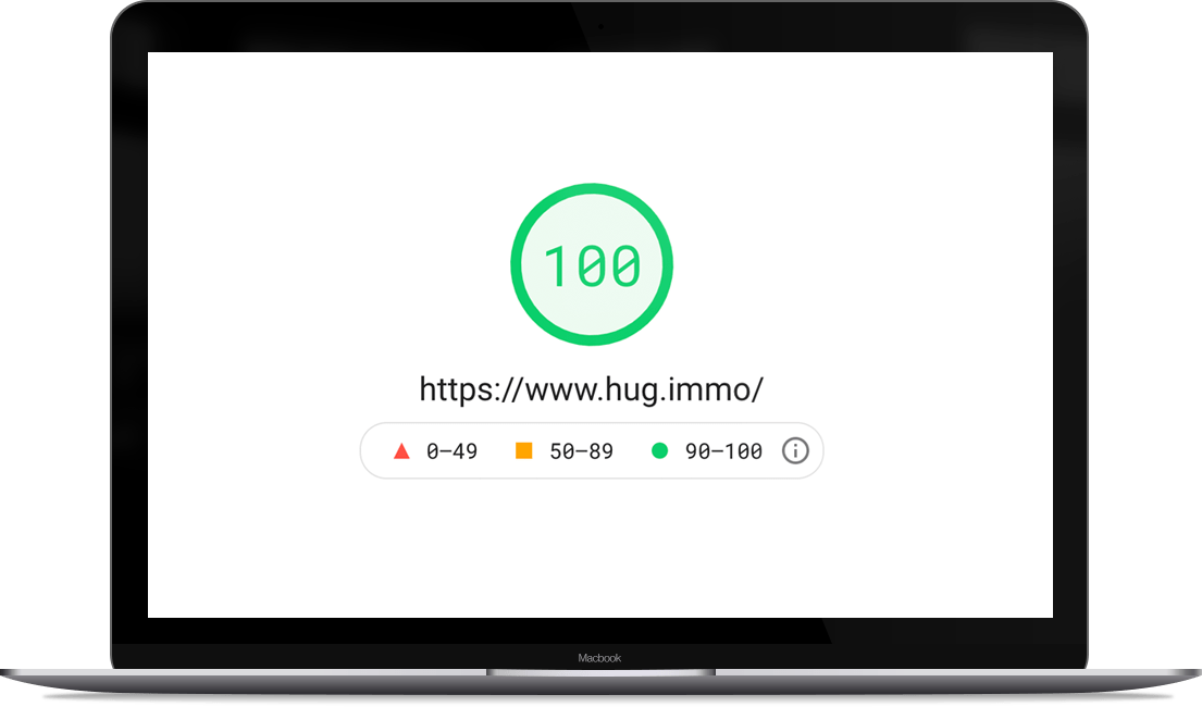 Pagespeed der neuen Website (Desktop)