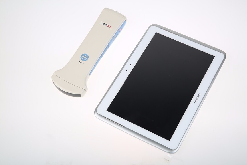 Kabelloses Ultraschallgerät und Tablet