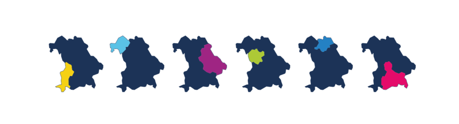 Die Farben des Bezirke-Filters von HBE
