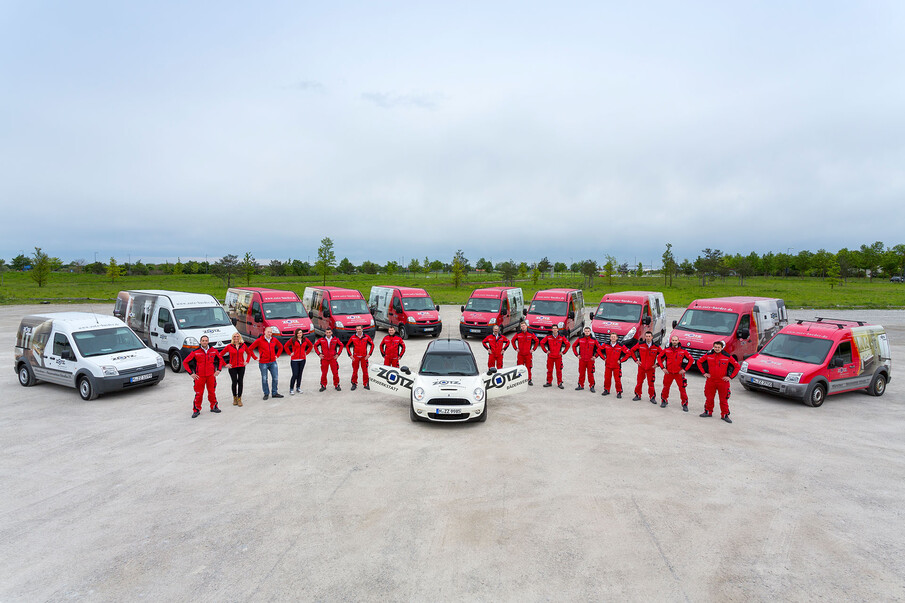 Fotoshooting aller Mitarbeiter von Zotz