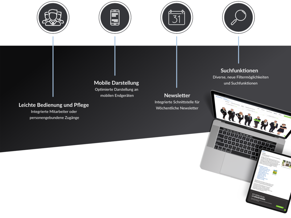 Features des neuen Online-Auftritts